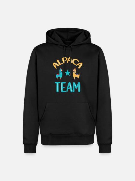 Alpaca Team Funny Alpaca - Men’s Premium Organic Hoodie - black