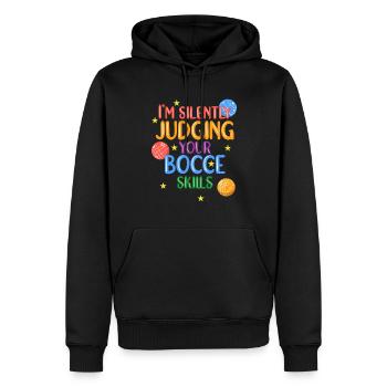 Boccia Boule Petanque - Männer Premium Bio Hoodie - Schwarz - Vorne - Nico (187cm)
