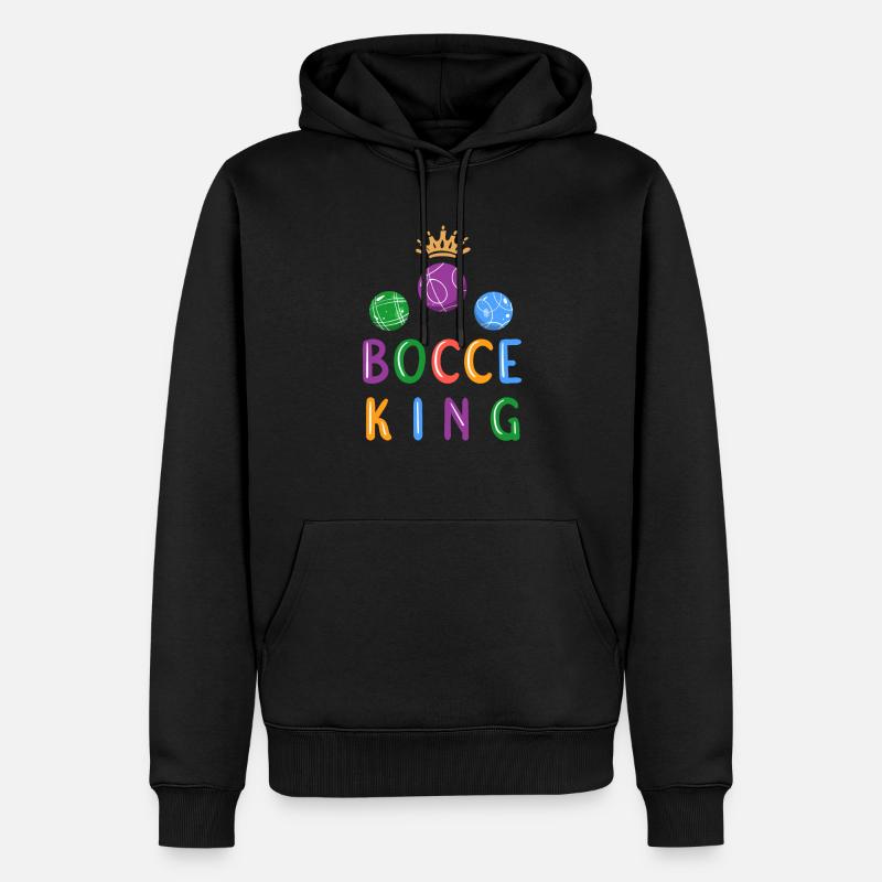 Boccia Boule Petanque - Männer Premium Bio Hoodie - Schwarz