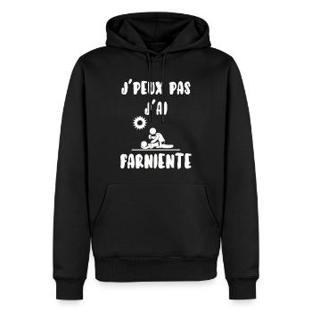 J’peux pas j’ai farniente - Sweat à capuche Premium bio Homme - noir - Devant - Nico (187cm)