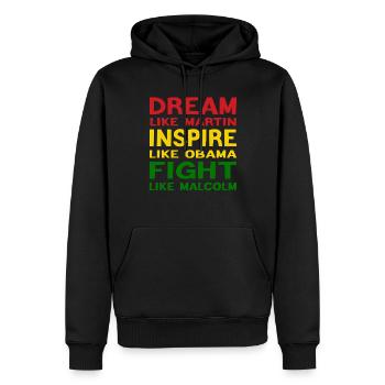 Inspirational Black History Leaders Funny Dream - Men’s Premium Organic Hoodie - black - Front - Nico (187cm)