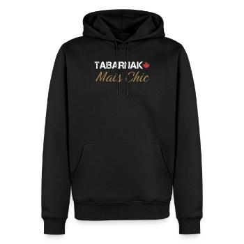 Tabarnak Chic Elegantes Naturmuster - Männer Premium Bio Hoodie - Schwarz - Vorne - Nico (187cm)