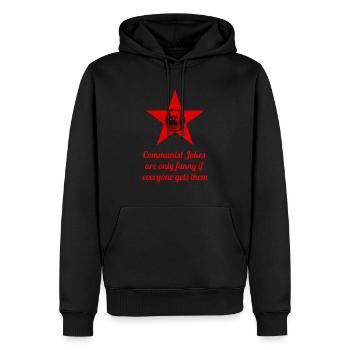 kommunistischer Witz Geschenk - Männer Premium Bio Hoodie - Schwarz - Vorne - Nico (187cm)