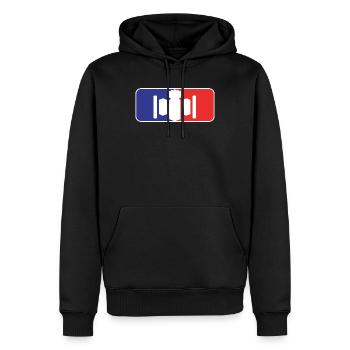 Kubb Liga kubb Yard Spielspieler - Männer Premium Bio Hoodie - Schwarz - Vorne - Nico (187cm)