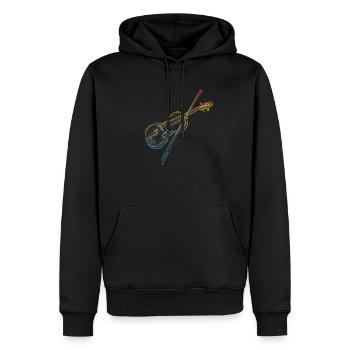 Violine Geige - Männer Premium Bio Hoodie - Schwarz - Vorne - Nico (187cm)