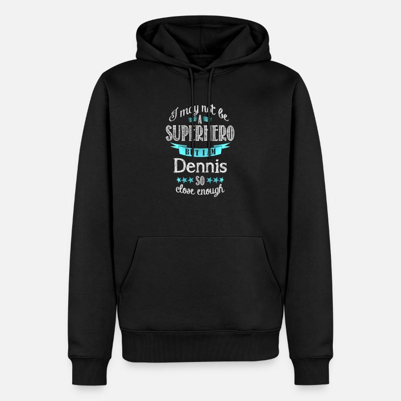 Dennis - Männer Premium Bio Hoodie - Schwarz