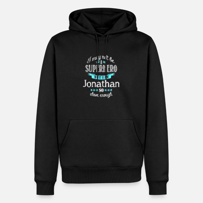 Jonathan - Männer Premium Bio Hoodie - Schwarz
