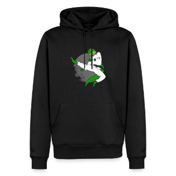 Karaté iguane Tae kwon do - Sweat à capuche Premium bio Homme - noir - Devant - Nico (187cm)