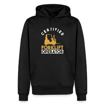 Certified Forklift Operator - Gabelstapler - Männer Premium Bio Hoodie - Schwarz - Vorne - Nico (187cm)