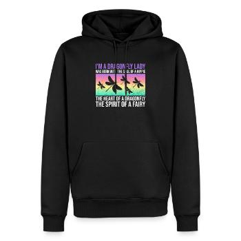 Libelle Spiritualität Mythologie Insekten Tier - Männer Premium Bio Hoodie - Schwarz - Vorne - Nico (187cm)