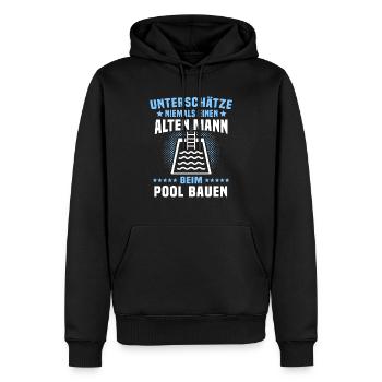 Pool Männer Poolbauer Poolbecken Gartenpool - Männer Premium Bio Hoodie - Schwarz - Vorne - Nico (187cm)