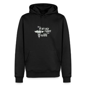 I'm a pharmacy student I have no life - Men’s Premium Organic Hoodie - black - Front - Nico (187cm)