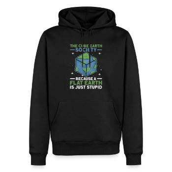 The Cube Earth Society - Planète Terre Espace - Sweat à capuche Premium bio Homme - noir - Devant - Nico (187cm)