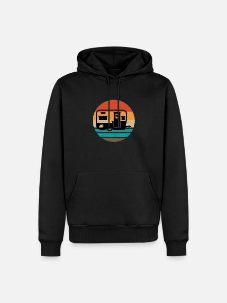 Caravan Camping Fun Camping - Men’s Premium Organic Hoodie - black