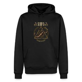 Signe du zodiaque Scorpion Horoscope Astrologie - Sweat à capuche Premium bio Homme - noir - Devant - Nico (187cm)