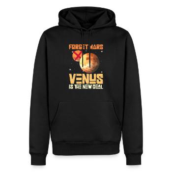Forget Mars - Venus Is The New Deal - Venus Planet - Männer Premium Bio Hoodie - Schwarz - Vorne - Nico (187cm)