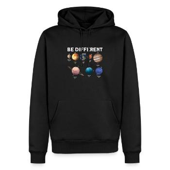 Be Different - Venus Planet Sonnensystem - Männer Premium Bio Hoodie - Schwarz - Vorne - Nico (187cm)