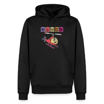 Helikopter Meme - Herre Premium økologisk hoodie - sort - Foran - Nico (187cm)