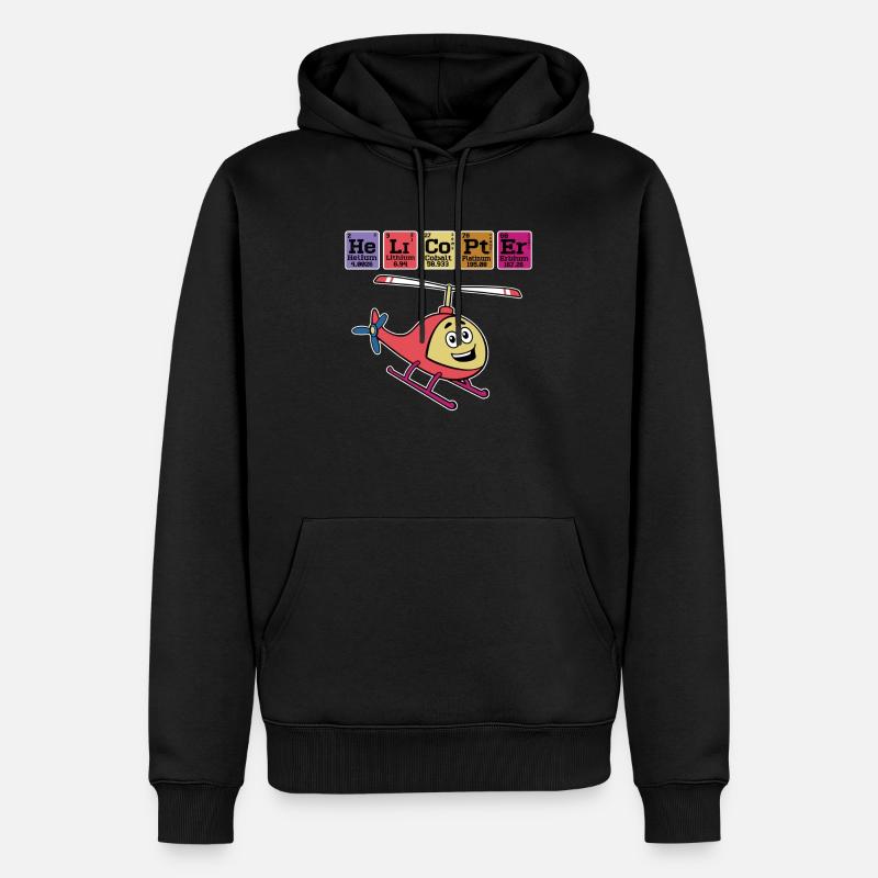 Helicopter Meme - Männer Premium Bio Hoodie - Schwarz