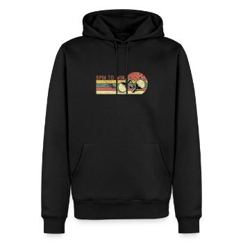 Spin pour gagner. Tennis de table, Ping Pong - Sweat à capuche Premium bio Homme - noir - Devant - Nico (187cm)