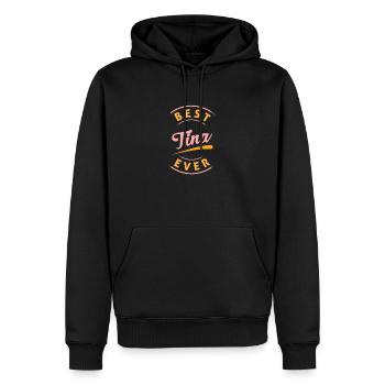 Meilleure Tina de tous les temps - Sweat à capuche Premium bio Homme - noir - Devant - Nico (187cm)