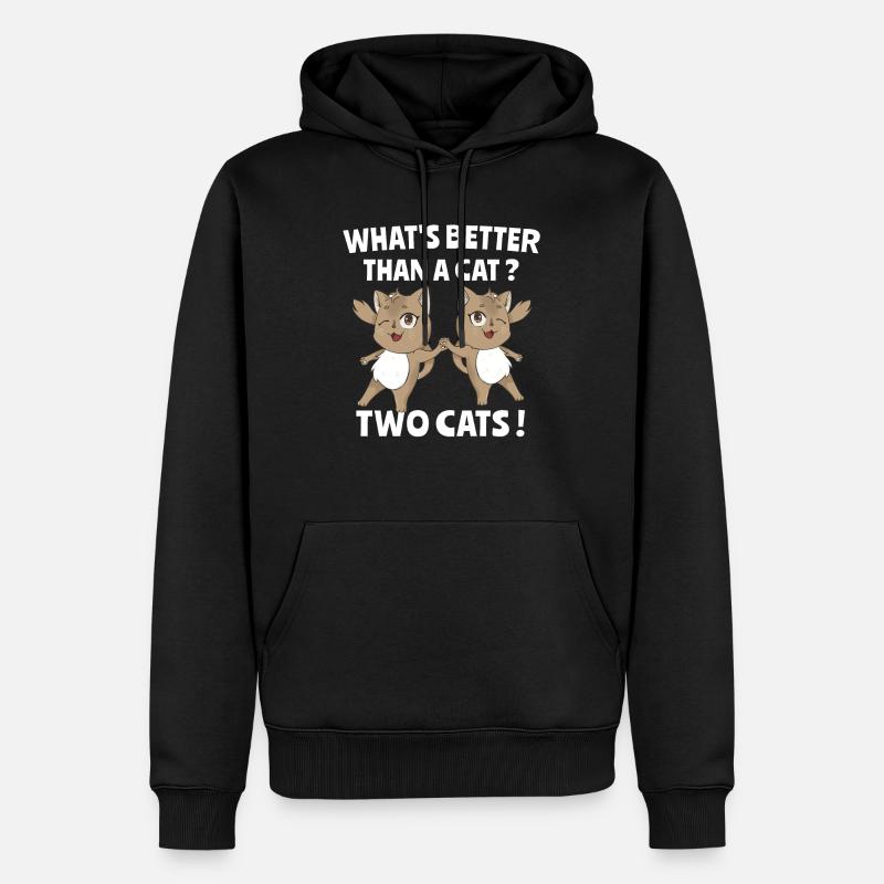 Chat Chat Chat Maman Maison Chat Chats - Sweat à capuche Premium bio Homme - noir