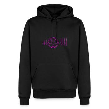 Handball Herzfrequenz Pink - Männer Premium Bio Hoodie - Schwarz - Vorne - Nico (187cm)