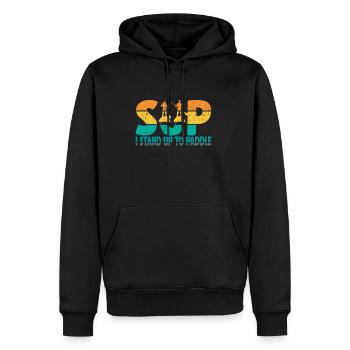 I stand up to Paddle. Stand up Paddle - Men’s Premium Organic Hoodie - black - Front - Nico (187cm)