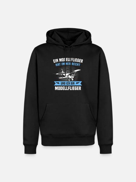 Modellflieger Modellflug Modellfliegen - Männer Premium Bio Hoodie - Schwarz