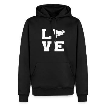 Free Running Free Runner Herren Freerunning - Männer Premium Bio Hoodie - Schwarz - Vorne - Nico (187cm)