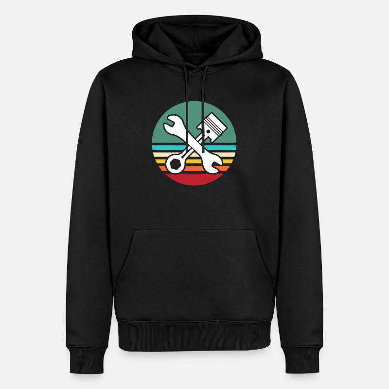 Tournevis Mécanicien Auto Tool - Sweat à capuche Premium bio Homme - noir