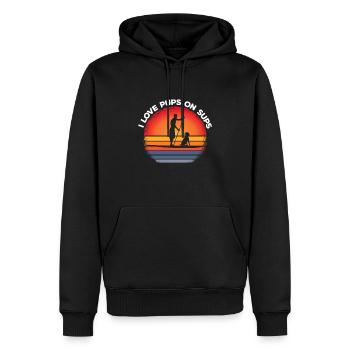I Love Pups On SUP Board's Stand Up Paddle - Men’s Premium Organic Hoodie - black - Front - Nico (187cm)
