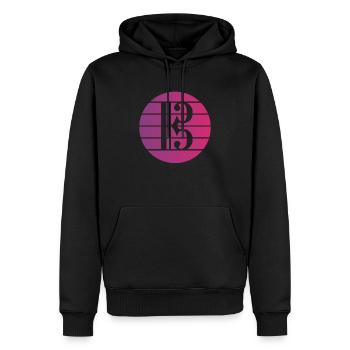 Viola Key Viola Viola Violist - Sweat à capuche Premium bio Homme - noir - Devant - Nico (187cm)