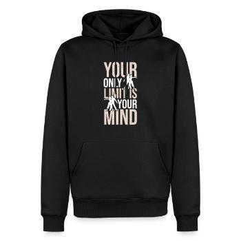 Votre seule limite est sur votre Danse Salsa - Sweat à capuche Premium bio Homme - noir - Devant - Nico (187cm)
