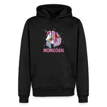 Mamacorn Mom Daughter Unicorns - Männer Premium Bio Hoodie - Schwarz - Vorne - Nico (187cm)