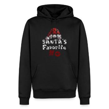 Le Noël préféré du Père Noël Ho Funny Girls - Sweat à capuche Premium bio Homme - noir - Devant - Nico (187cm)