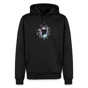 Beautiful Greenland Color Splash - Männer Premium Bio Hoodie - Schwarz - Vorne - Nico (187cm)