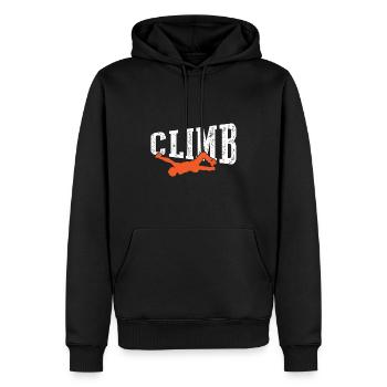 Klettern - Männer Premium Bio Hoodie - Schwarz - Vorne - Nico (187cm)