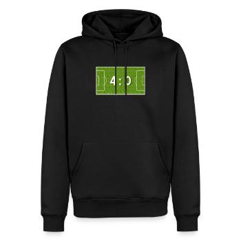 4 : 0 - 40 Geburtstag 40 Jahre Fußball - Männer Premium Bio Hoodie - Schwarz - Vorne - Nico (187cm)