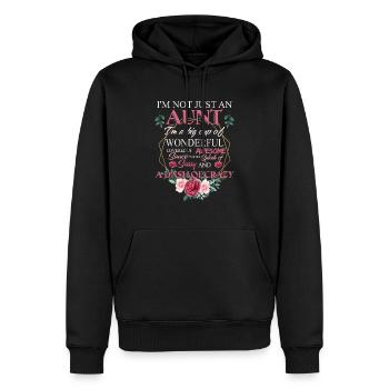 I m Not Just An Aunt I m A Big Cup Of Wonderful - Männer Premium Bio Hoodie - Schwarz - Vorne - Nico (187cm)
