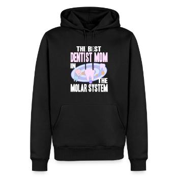 The Best Dentist Mom In The Molar System Funny - Men’s Premium Organic Hoodie - black - Front - Nico (187cm)