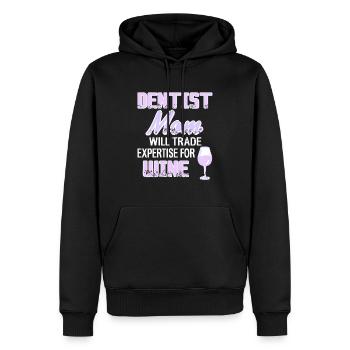 Dentist Mom Will Trade Expertise For Wine Present - Männer Premium Bio Hoodie - Schwarz - Vorne - Nico (187cm)