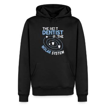 The Best Dentist In The Molar System T-Shirt - Men’s Premium Organic Hoodie - black - Front - Nico (187cm)