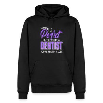 Personne n’est parfait mais si vous êtes un dentiste drôle - Sweat à capuche Premium bio Homme - noir - Devant - Nico (187cm)