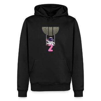 2. Geburtstag Astronaut 2 Jahre Space Galaxy - Männer Premium Bio Hoodie - Schwarz - Vorne - Nico (187cm)