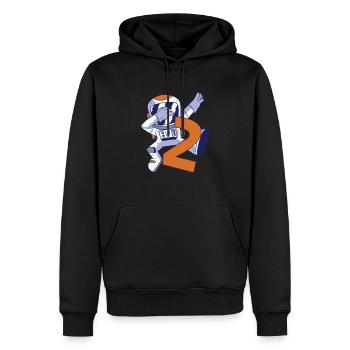 2nd Birthday Astronaut 2 years Space Galaxy - Men’s Premium Organic Hoodie - black - Front - Nico (187cm)
