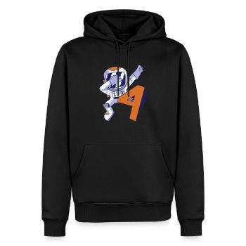 4th Birthday Astronaut 4 Years Space Galaxy - Men’s Premium Organic Hoodie - black - Front - Nico (187cm)