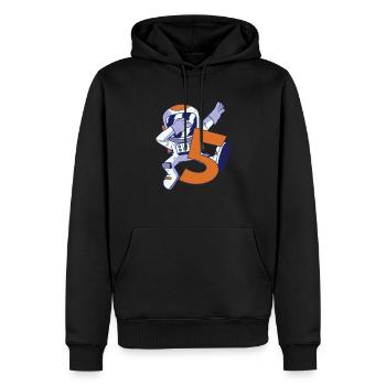 5th Birthday Astronaut 5 Years Space Galaxy - Men’s Premium Organic Hoodie - black - Front - Nico (187cm)