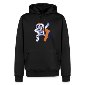 7th Birthday Astronaut 7 Years Space Galaxy - Men’s Premium Organic Hoodie - black - Front - Nico (187cm)