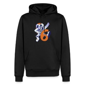 6th Birthday Astronaut 6 Years Space Galaxy - Men’s Premium Organic Hoodie - black - Front - Nico (187cm)